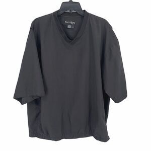 FootJoy Mens Golf Pullover Windbreaker Shirt Size L Short Sleeve V Neck